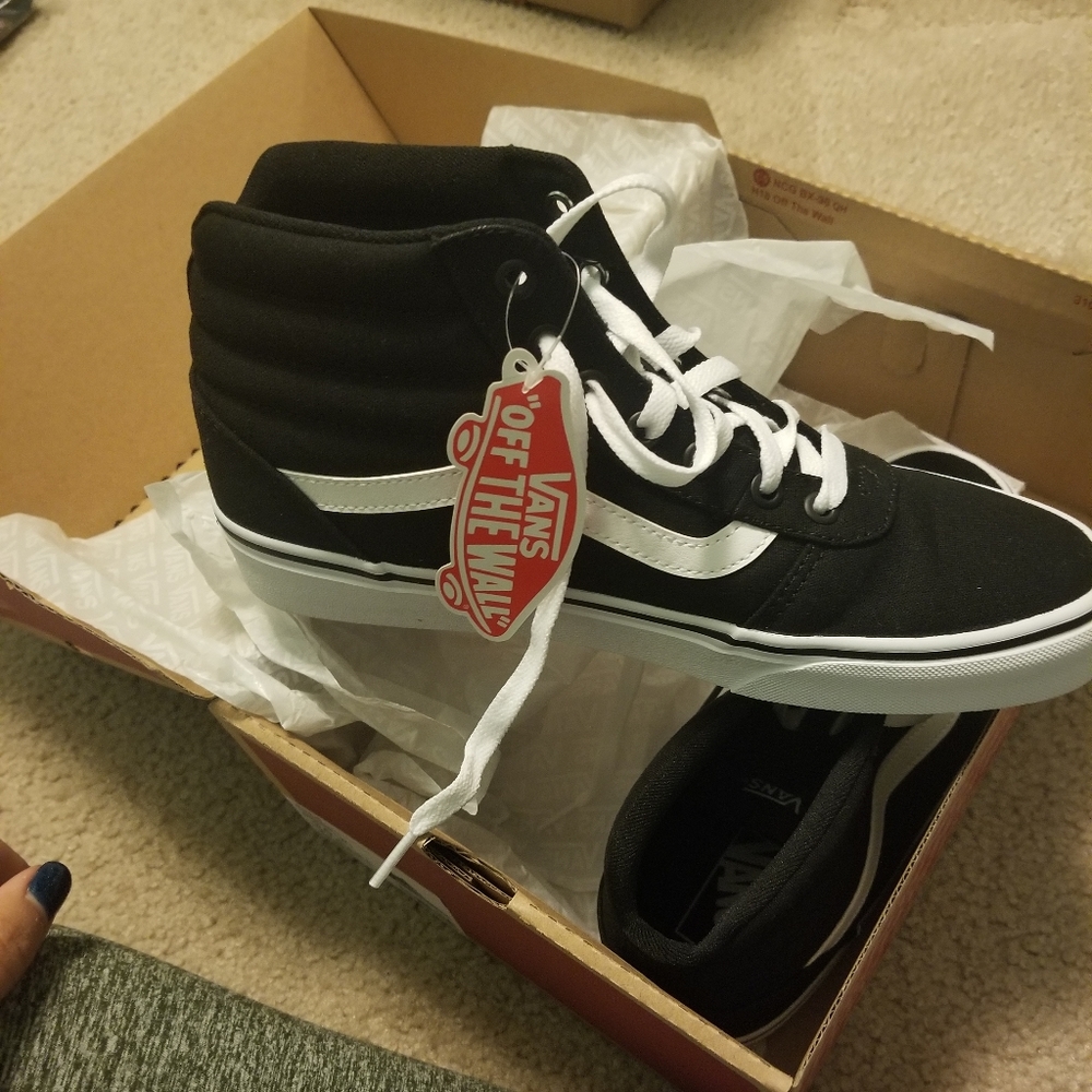 Black and white vans
